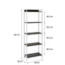 Ver imagem 4 de Estante de Livros Industrial 60CMX187CM Multiuso 5 Prateleiras Active Yescasa Marrom