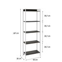 Ver imagem 4 de Estante de Livros Industrial 60CMX187CM Multiuso 5 Prateleiras Active Yescasa Marrom