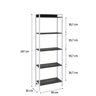 Estante para Livros Industrial Aço Multiuso 5 Prateleiras 187cmx60cm Active Yescasa - 4