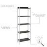 Estante para Livros Industrial Aço Multiuso 5 Prateleiras 187cmx60cm Active Yescasa - 5