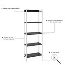Ver imagem 5 de Estante para Livros Industrial Aço Multiuso 5 Prateleiras 187cmx60cm Active Yescasa