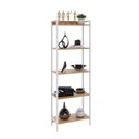 Ver imagem 2 de Estante de Livros Industrial 60CMX187CM Multiuso 5 Prateleiras Active Yescasa Marrom