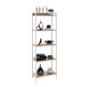 Ver imagem 2 de Estante de Livros Industrial 60CMX187CM Multiuso 5 Prateleiras Active Yescasa Marrom