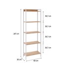 Ver imagem 4 de Estante de Livros Industrial 60CMX187CM Multiuso 5 Prateleiras Active Yescasa Marrom