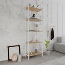 Ver imagem 7 de Estante de Livros Industrial 60CMX187CM Multiuso 5 Prateleiras Active Yescasa Marrom