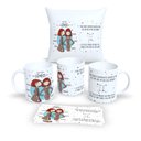 Ver imagem 1 de Kit com 1 Caneca de Porcelana e 1 Almofada Branca 30x30cm Personalizadas Signos"gêmeos"
