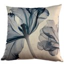 Ver imagem 2 de Capa de Almofada Linho Estampada Tulipa Floral Azul 45x45cm - Floral