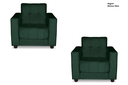 Ver imagem 1 de Kit Poltronas Estofadas Arezzo Suede: Verde
