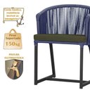 Ver imagem 4 de Mesa com 4 Cadeiras e Noronha Estofado 13 Trama Original Azul