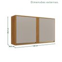 Ver imagem 3 de Armário para Cozinha Aéreo 2 Portas Pérola Bege/Cinamomo/Off-White