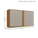 Ver imagem 3 de Armário para Cozinha Aéreo 2 Portas Pérola Bege/Cinamomo/Off-White