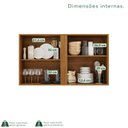 Ver imagem 5 de Armário para Cozinha Aéreo 2 Portas Pérola Bege/Cinamomo/Off-White
