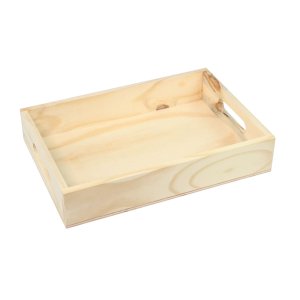 Bandeja para Café da Manha Média Servir - Organizar Mesamadeira Natural