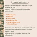 Ver imagem 3 de Bandeja para Café da Manha Média Servir - Organizar Mesamadeira Natural