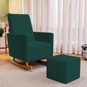 Ver imagem 6 de Poltrona de Amamentação com Balanço Ravena W01 Bouclê Verde - Lyam Decor