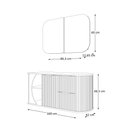 Ver mais imagens de Conjunto Tereza Cristina 1 Metro Suspenso Cuba Stella - Fabribam Catedral/avelã