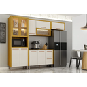 Ver imagem 2 de Cozinha Donna 4 Peças Portas Reflecta 100%MDF e LED - CHF:Cinamomo/Off White