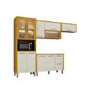Ver imagem 1 de Cozinha Donna 4 Peças Portas Reflecta 100%MDF e LED - CHF:Cinamomo/Off White
