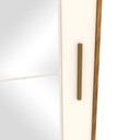 Ver imagem 3 de Guarda-roupa 200cm com Espelho 2 Portas de Correr 3 Gavetas Verg Henn - Nature/off White