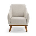Ver imagem 3 de Poltrona Tecido Linho Base Madeira Paloma