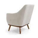 Ver imagem 4 de Poltrona Tecido Linho Base Madeira Paloma