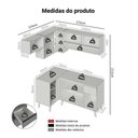Ver imagem 3 de Armário de Cozinha Completa de Canto 325cm Nice Madesa 04 Cinza