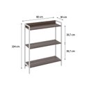 Ver imagem 4 de Estante de Livros Industrial 80CMX104CM 3 Prateleiras Active Yescasa Marrom