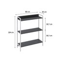 Ver imagem 4 de Estante para Livros Industrial 3 Prateleiras 104cmx80cm Active Yescasa