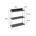 Ver imagem 4 de Estante de Livros Industrial 80CMX104CM 3 Prateleiras Active Yescasa Preto
