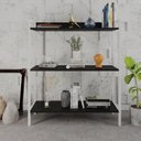 Ver imagem 1 de Estante de Livros Industrial 80CMX104CM 3 Prateleiras Active Yescasa Preto