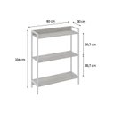 Ver imagem 4 de Estante de Livros Industrial 80CMX104CM 3 Prateleiras Active Yescasa Branco/Snow