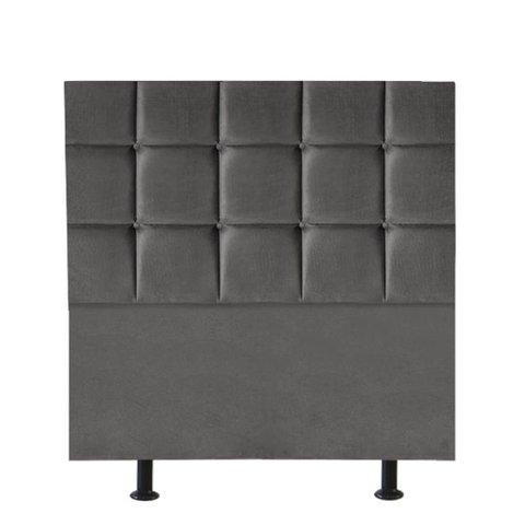 Cabeceira para Cama Box Solteiro 90 Cm Espanha:cinza Escuro