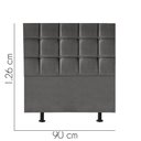 Ver imagem 2 de Cabeceira para Cama Box Solteiro 90 Cm Espanha:cinza Escuro