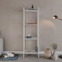 Ver imagem 1 de Estante de Livros Industrial 45CMX146CM Multiuso 4 Prateleiras Active Yescasa Branco/Chess