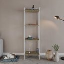 Ver imagem 1 de Estante de Livros Industrial 45CMX146CM Multiuso 4 Prateleiras Active Yescasa Marrom