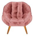 Ver imagem 2 de Kit 02 Poltrona Decorativa California Suede Rose Pés Palito - Fina Mobília