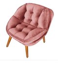 Ver imagem 3 de Kit 02 Poltrona Decorativa California Suede Rose Pés Palito - Fina Mobília