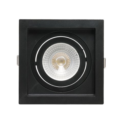 Kit 12 Spots Embutir Recuado Quadrado Dicroica Mr16 + 12 Lâmpadas Led Dicroica Inclusas Cor:preto;co