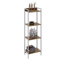 Ver imagem 2 de Estante de Livros Industrial 45CMX146CM Multiuso 4 Prateleiras Active Yescasa Marrom