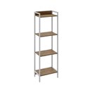 Ver imagem 3 de Estante de Livros Industrial 45CMX146CM Multiuso 4 Prateleiras Active Yescasa Marrom