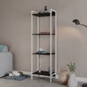 Ver imagem 7 de Estante de Livros Industrial 45CMX146CM Multiuso 4 Prateleiras Active Yescasa Preto