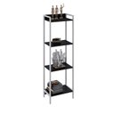 Ver imagem 2 de Estante de Livros Industrial 45CMX146CM Multiuso 4 Prateleiras Active Yescasa Preto