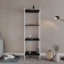 Ver imagem 1 de Estante de Livros Industrial 45CMX146CM Multiuso 4 Prateleiras Active Yescasa Preto