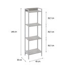 Ver imagem 4 de Estante de Livros Industrial 45CMX146CM Multiuso 4 Prateleiras Active Yescasa Branco/Snow