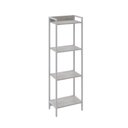 Ver imagem 3 de Estante de Livros Industrial 45CMX146CM Multiuso 4 Prateleiras Active Yescasa Branco/Snow