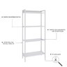 Estante para Livros Industrial Aço Multiuso 4 Prateleiras 146cmx60cm Active Yescasa - 5