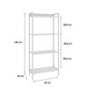Estante para Livros Industrial Aço Multiuso 4 Prateleiras 146cmx60cm Active Yescasa - 4