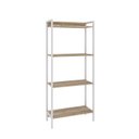Ver imagem 3 de Estante de Livros Industrial 60CMX146CM Multiuso 4 Prateleiras Active Yescasa Marrom