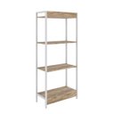 Ver imagem 6 de Estante de Livros Industrial 60CMX146CM Multiuso 4 Prateleiras Active Yescasa Marrom