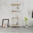 Ver imagem 1 de Estante de Livros Industrial 60CMX146CM Multiuso 4 Prateleiras Active Yescasa Marrom